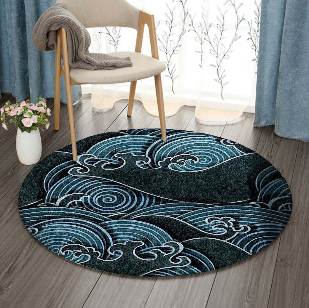 Waves Round Carpet