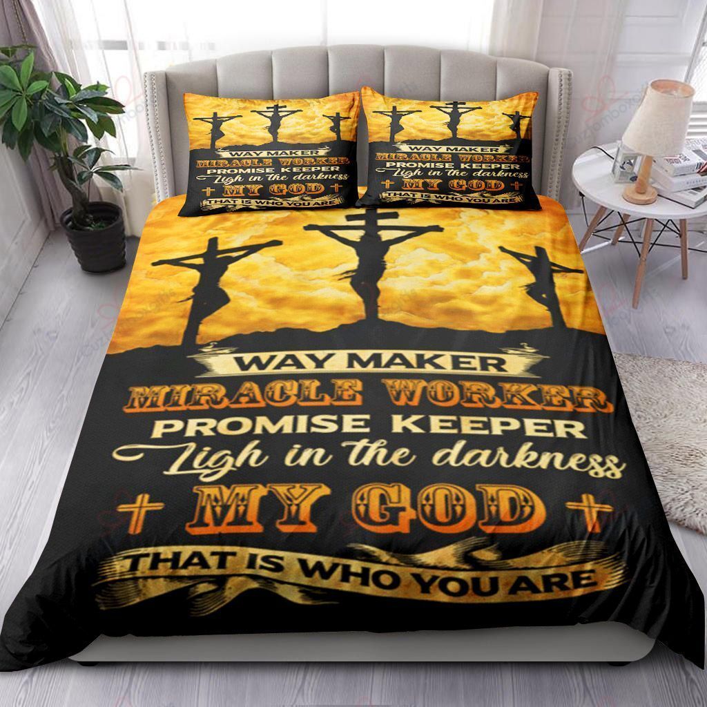 Way Maker Miracle Worker Promise Keeper God Bedding Set