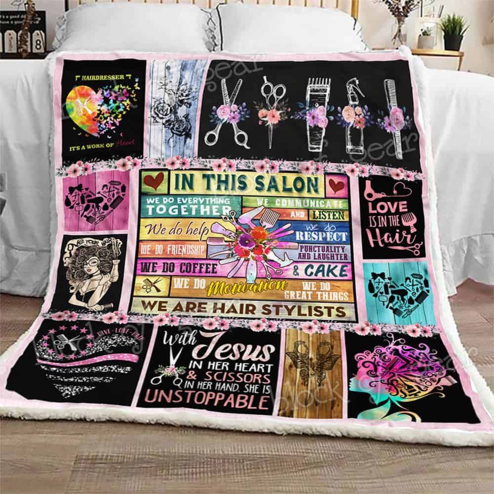 We Are Hair Stylists Fleece Blanket
