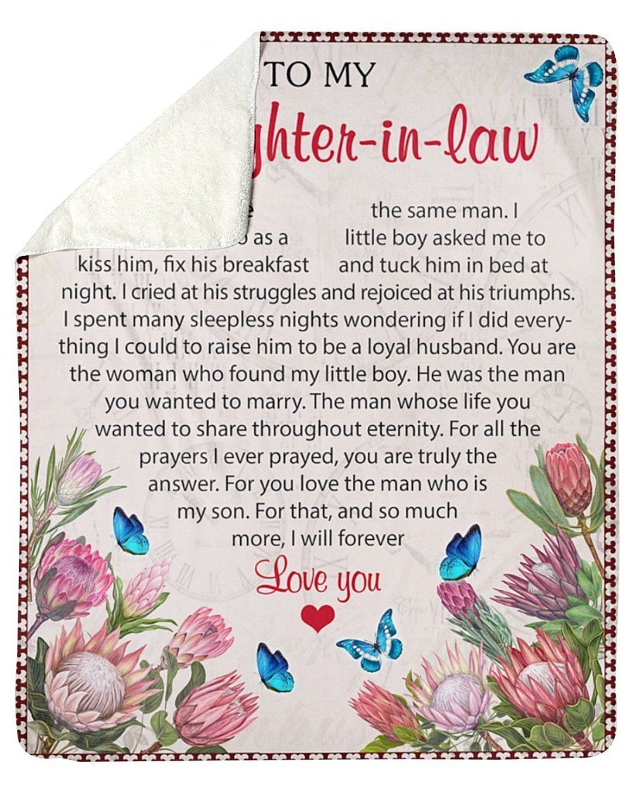 We Both Love The Same Man Heart To Daughter-in-law Fleece Blanket Sherpa Blanket