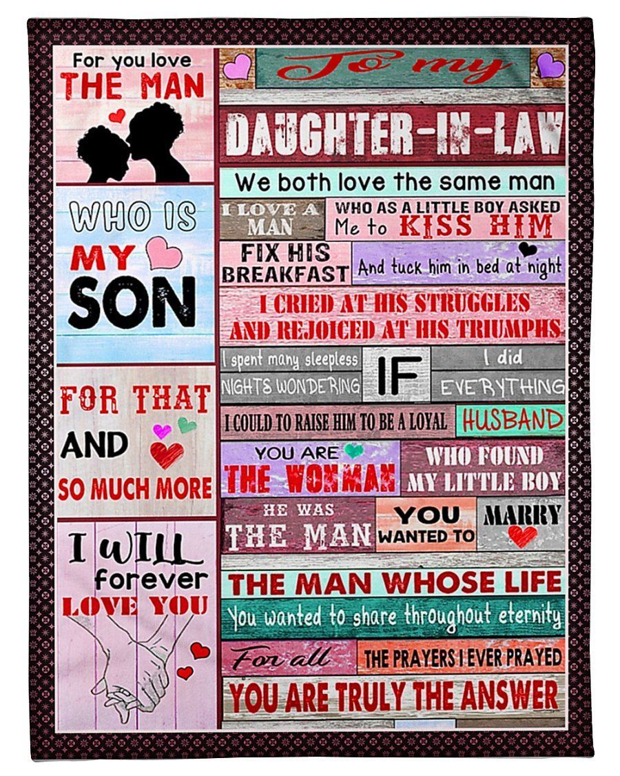 We Both Love The Same Man To Daughter In Law Fleece Blanket Fleece Blanket