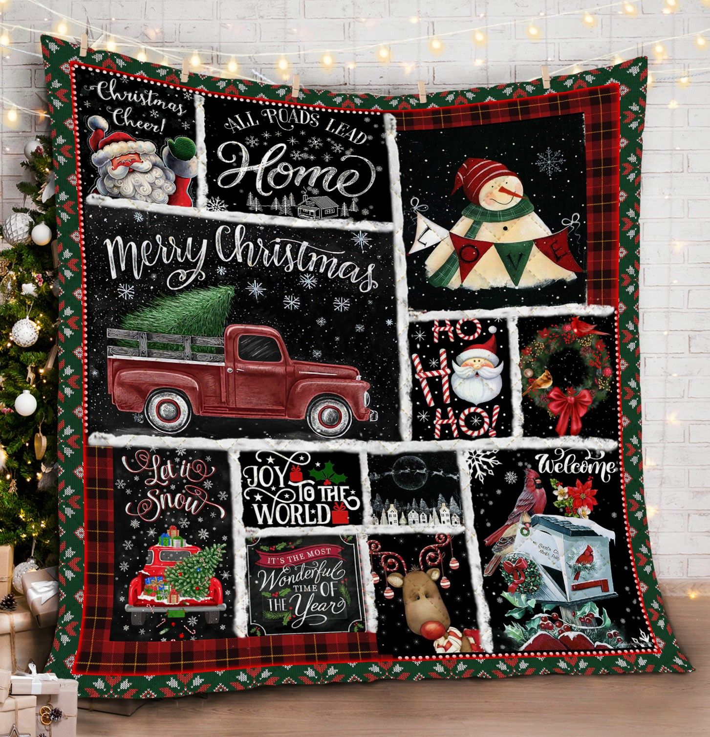 We Wish You A Merry Little Christmas HHC121163TH Quilt Blanket