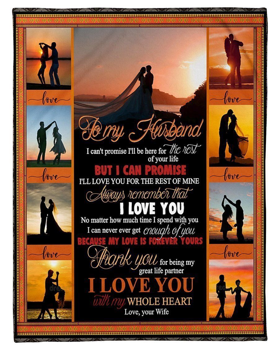 Wedding To My Husband Thanks For Being My Great Life Partner Fleece Blanket