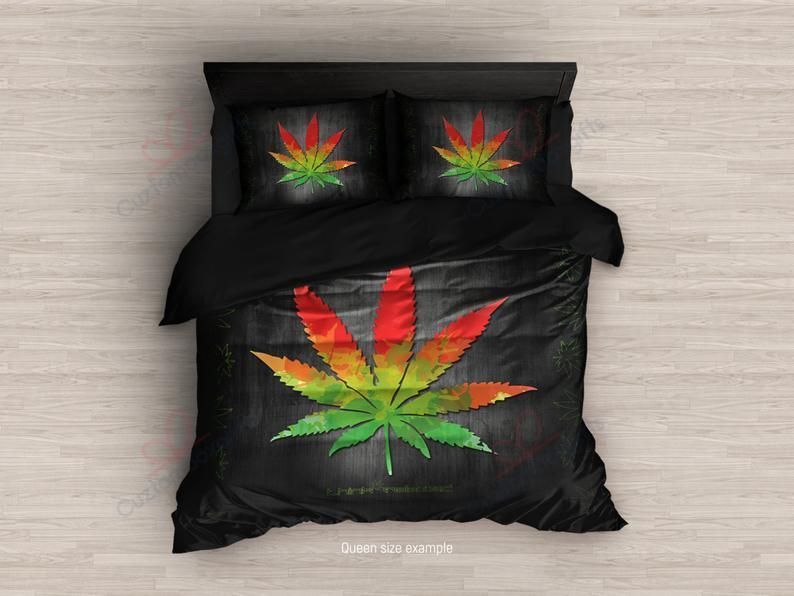 Weed Black Bedding Set