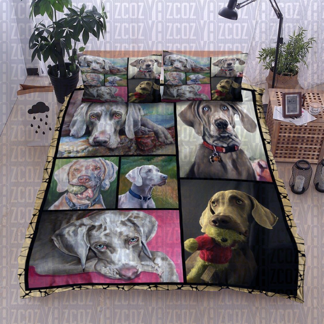 Weimaraner Dog Bedding Set