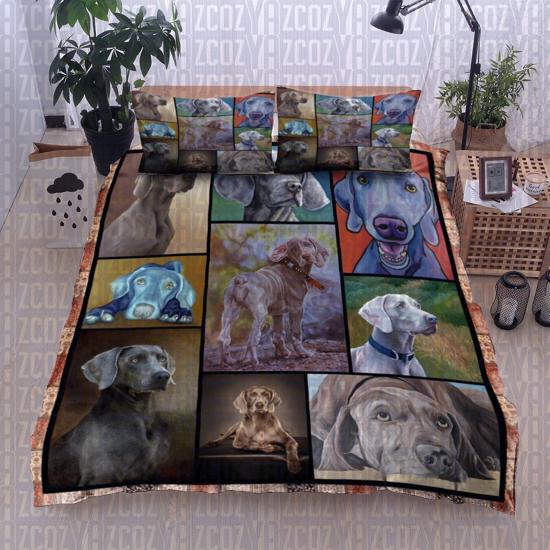 Weimaraner Dog Bedding Set