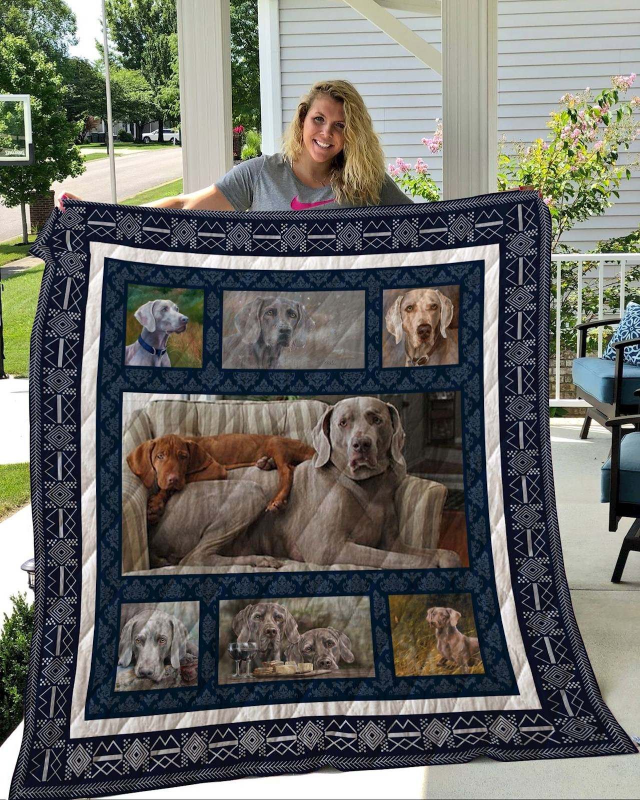 Weimaraner Quilt Blanket DHC2911288VT