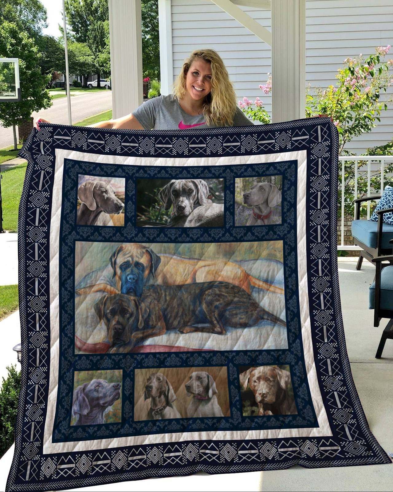 Weimaraner Quilt Blanket DHC2911289VT