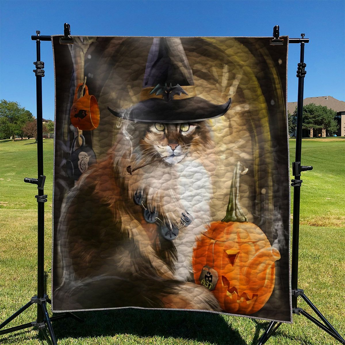 Welcome To The House Of Witchs Cat Happy Halooween NI1610064DT Quilt Blanket