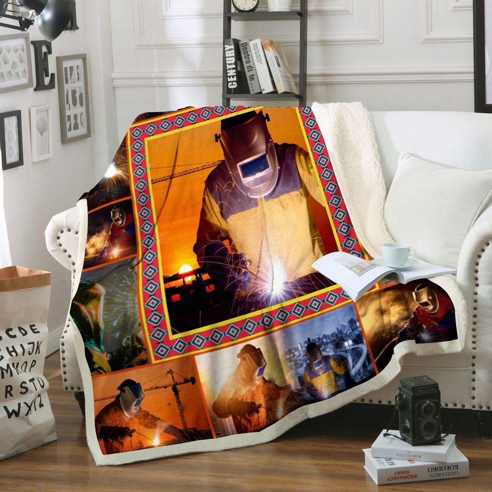 Welder Sherpa Fleece Blanket