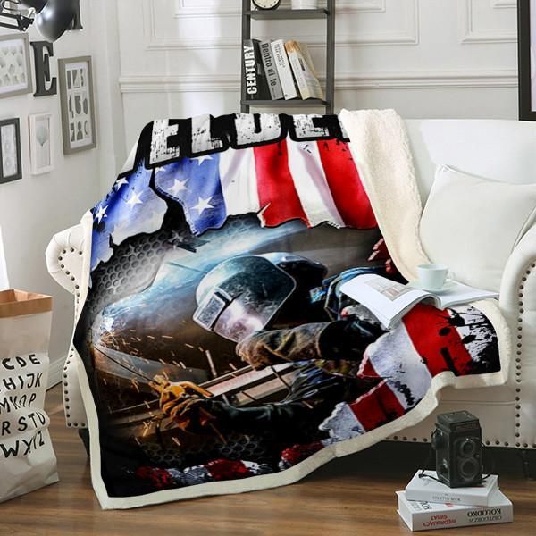 Welder Sherpa Fleece Blanket