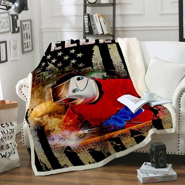Welder Sherpa Fleece Blanket