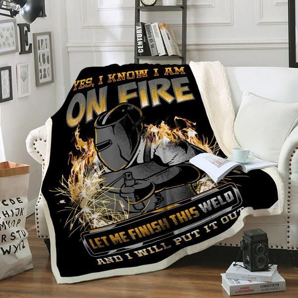 Welder Sherpa Fleece Blanket