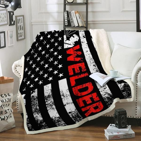 Welder Sherpa Fleece Blanket