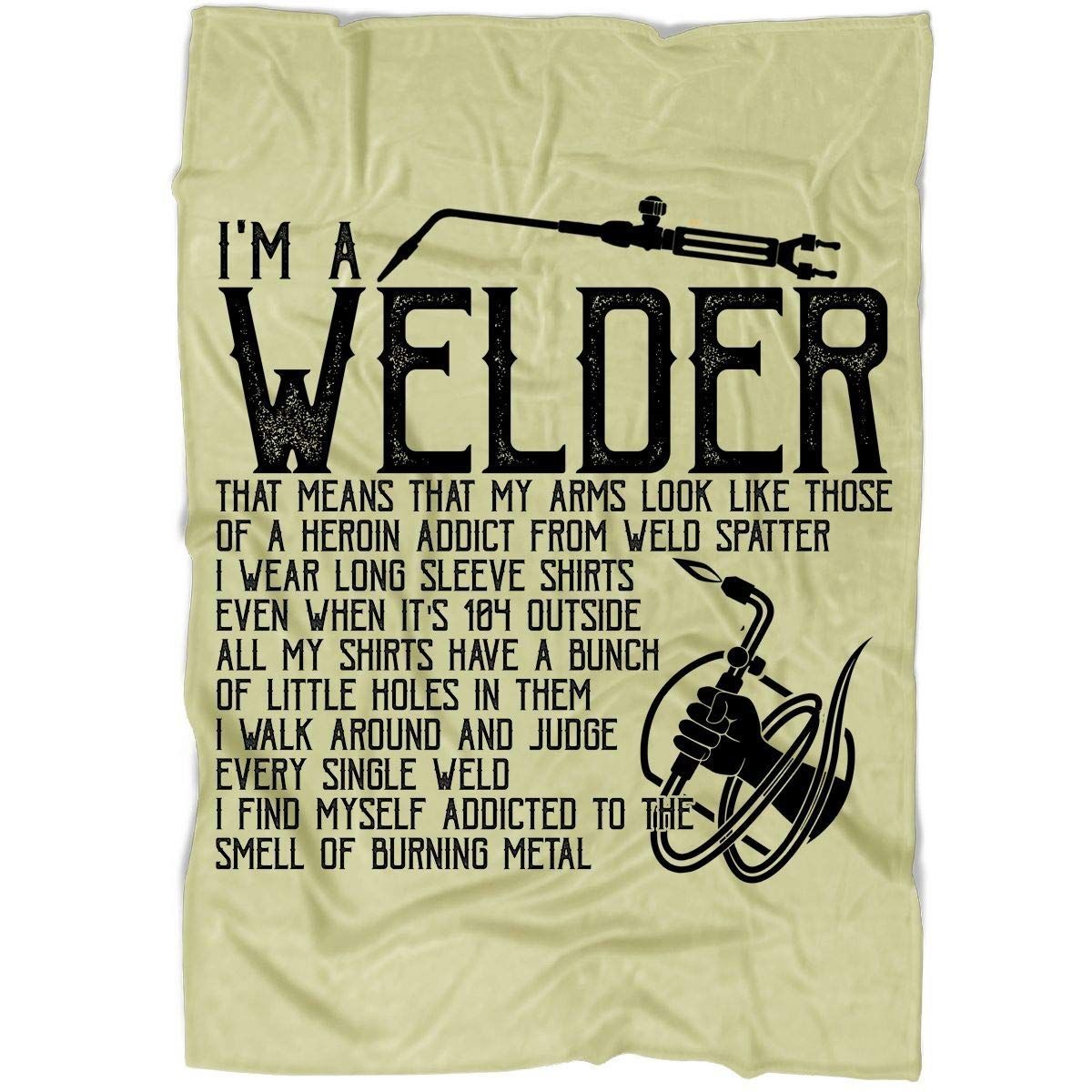 Welder Sherpa Fleece Blanket