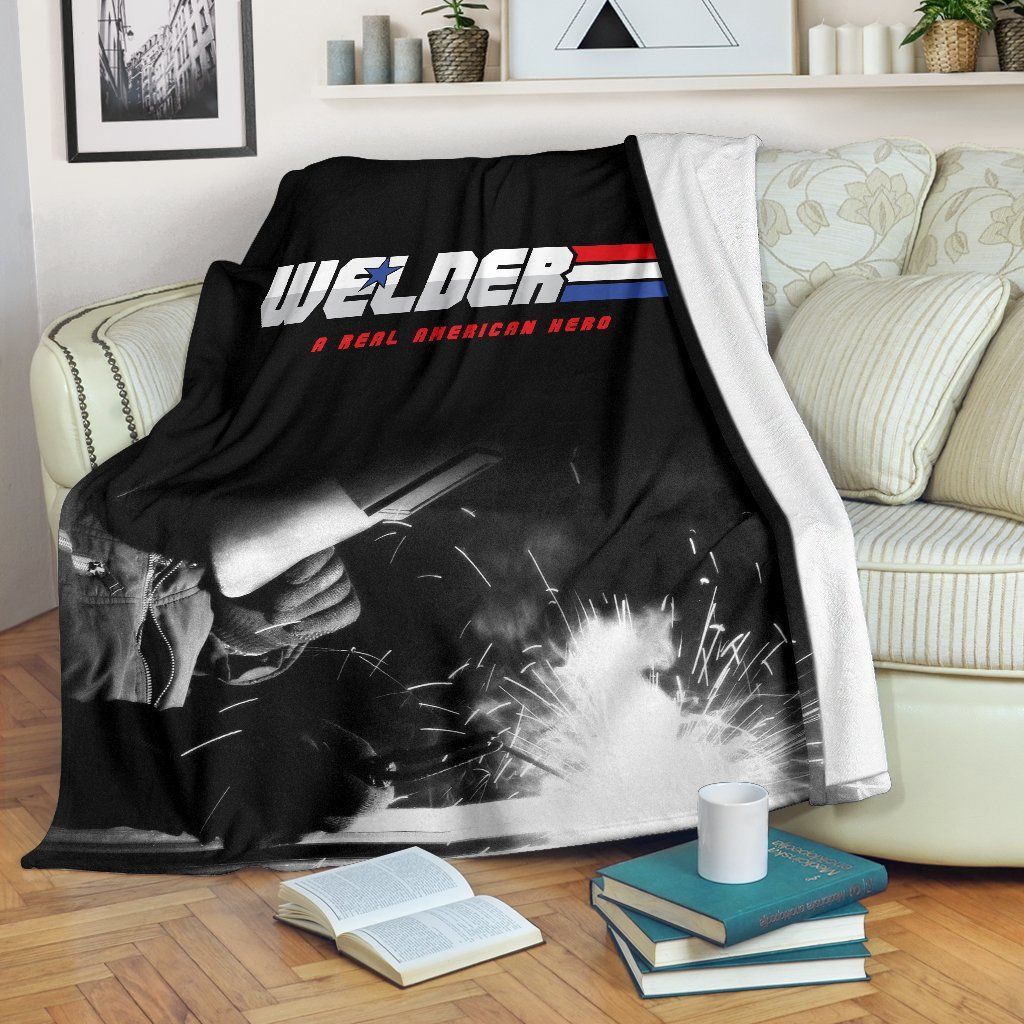 Welder Sherpa Fleece Blanket