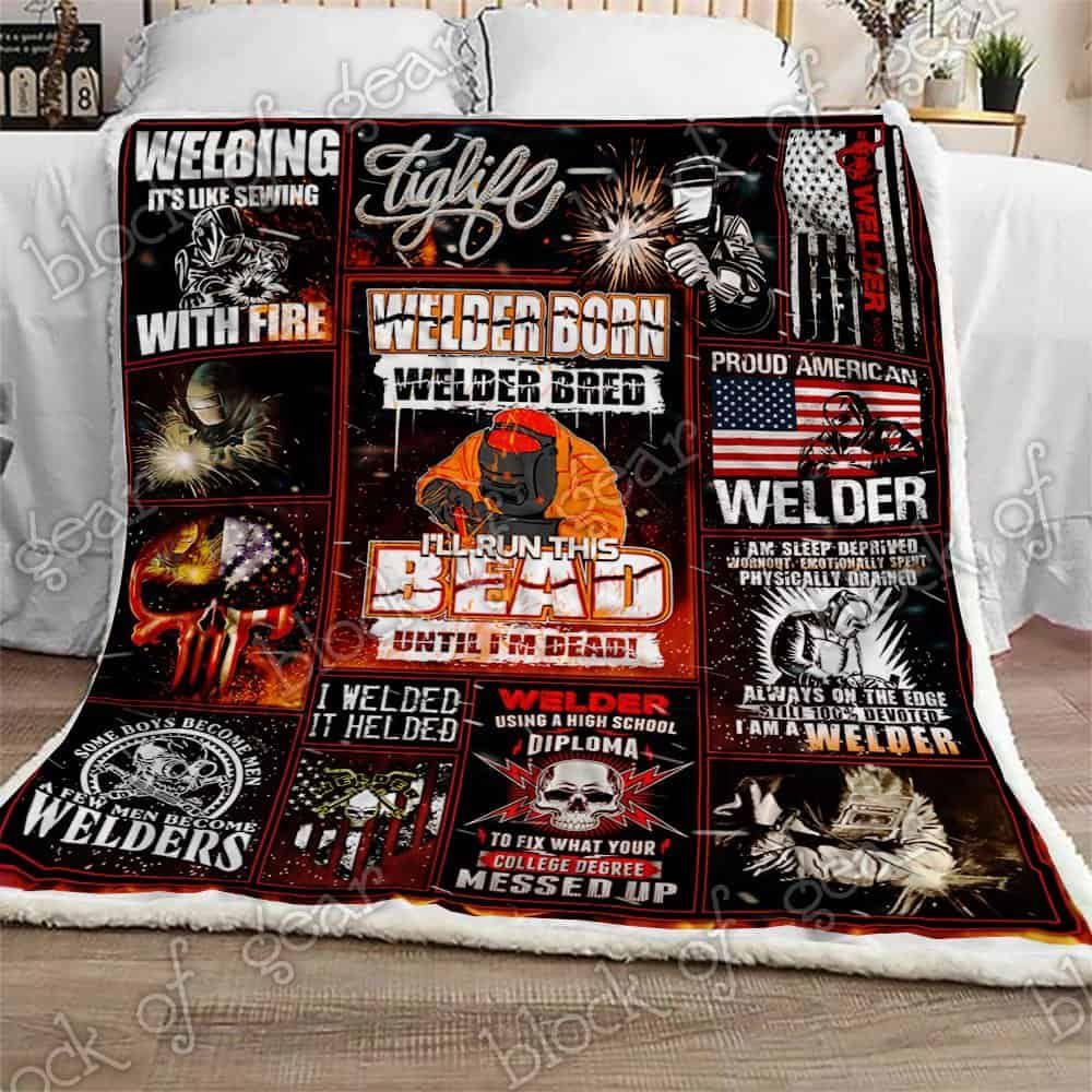 Welder Until Im Dead Fleece Blanket