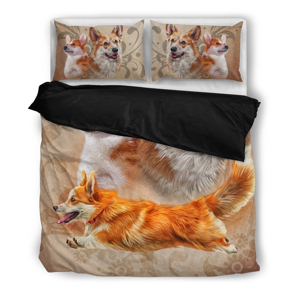 Welsh Corgi Dog Themed Bedding Set