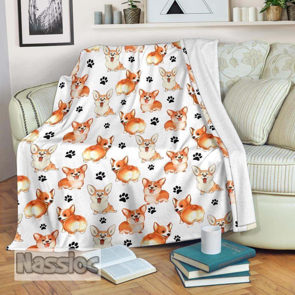 Welsh Corgi Paw Blanket