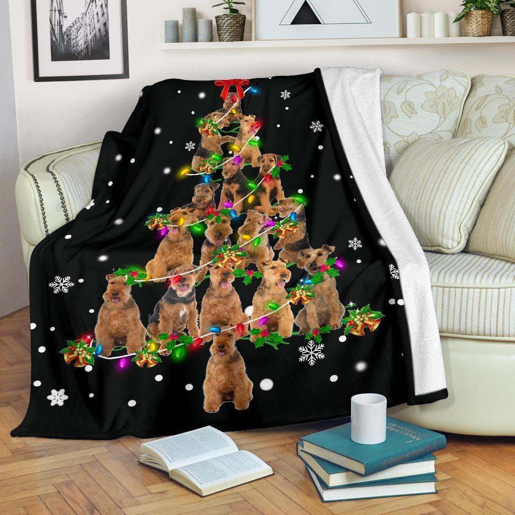 Welsh Terrier Christmas Tree Blanket