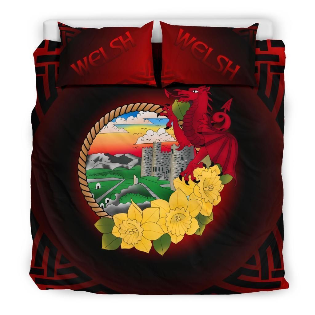 Welsh Wales Dragon And Daffodil Bedding Set