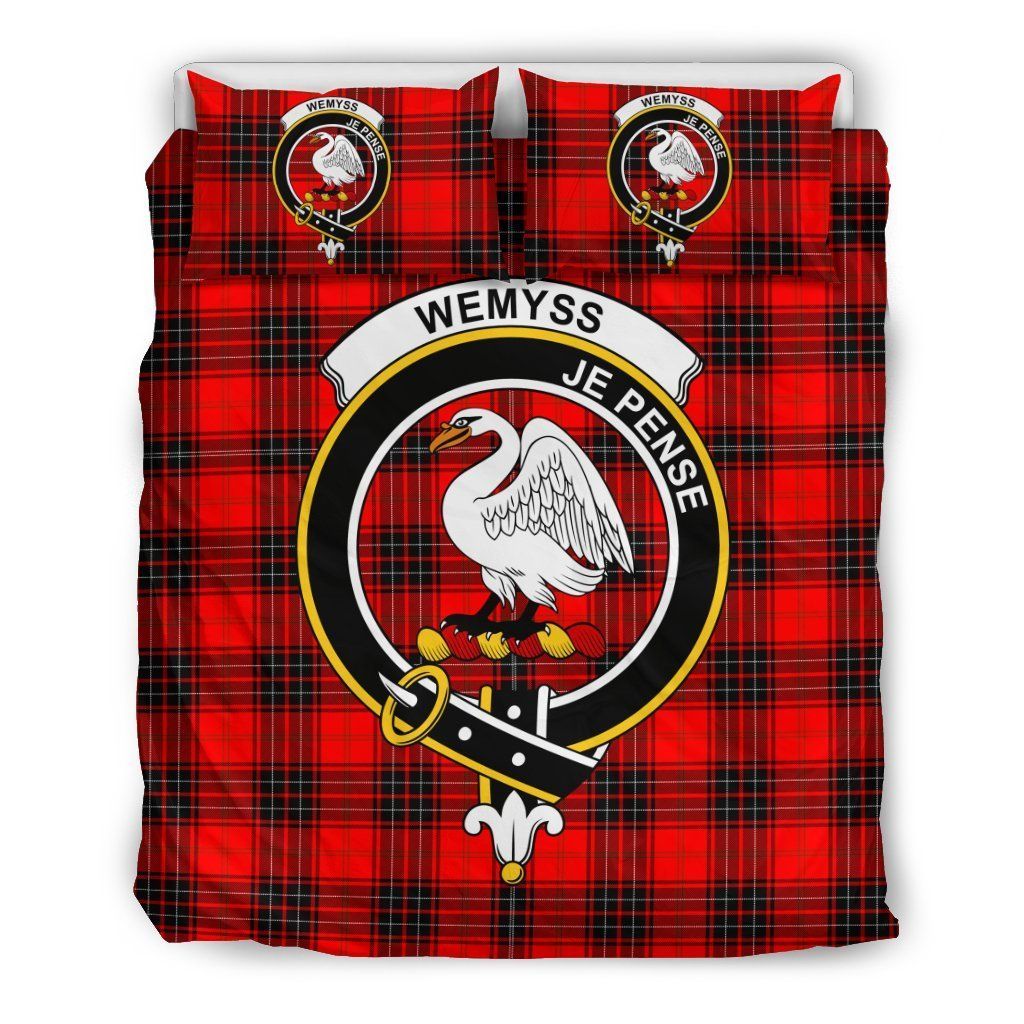 Wemyss Clan Badge Tartan Bedding Set