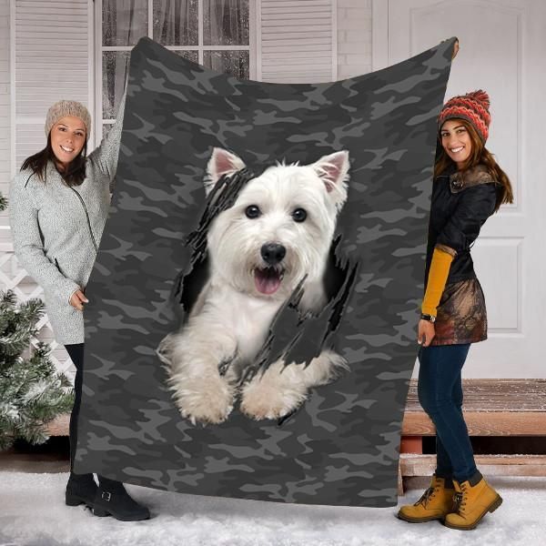 West Highland White Terrier Inside Me Dog Sherpa Fleece Blanket
