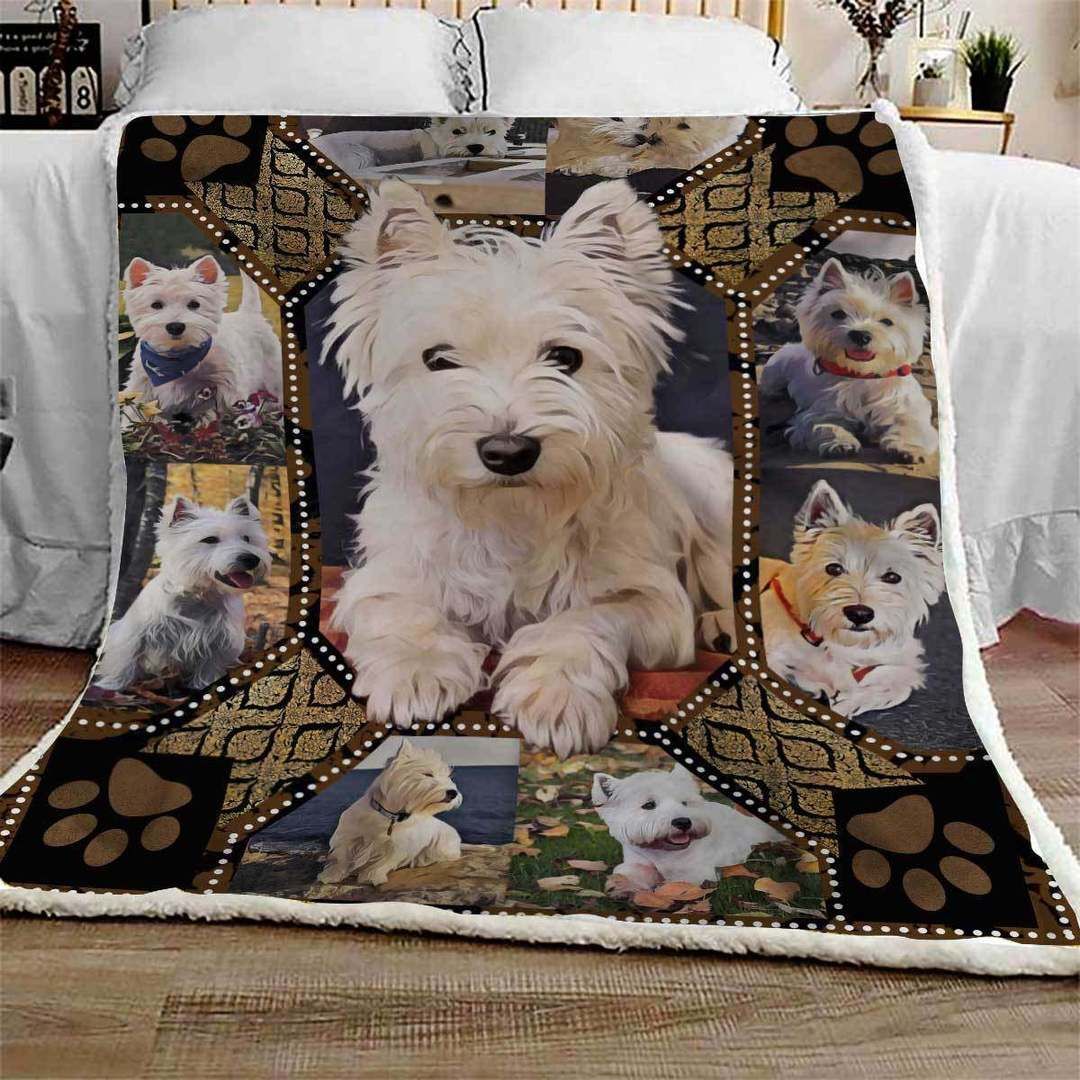 West Highland White Terrier Mystery Sherpa Fleece Blanket