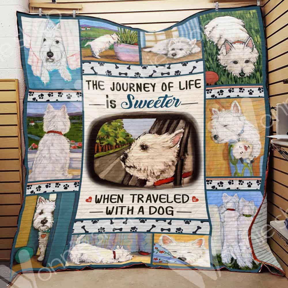 West Highland White Terrier Travel With A Dog Quilt Blanket Christmas Christmas Gifts Merry Christmas Holiday Gifts Gift Dhc03011149Dd