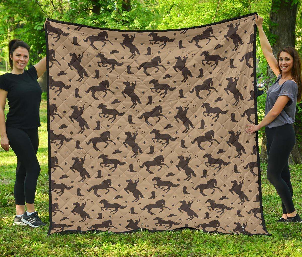 Western Cowboy CL12100746MDQ Quilt Blanket