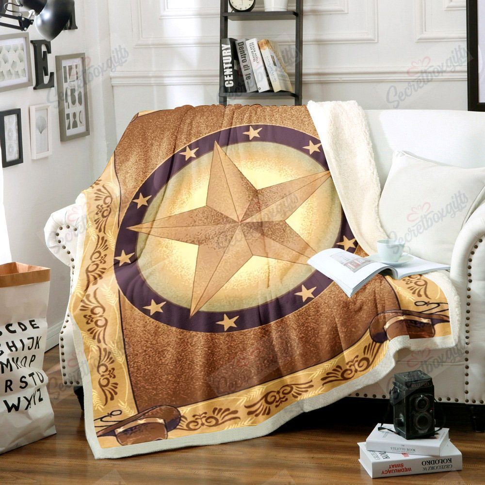 Western Texas Star Fleece Blanket