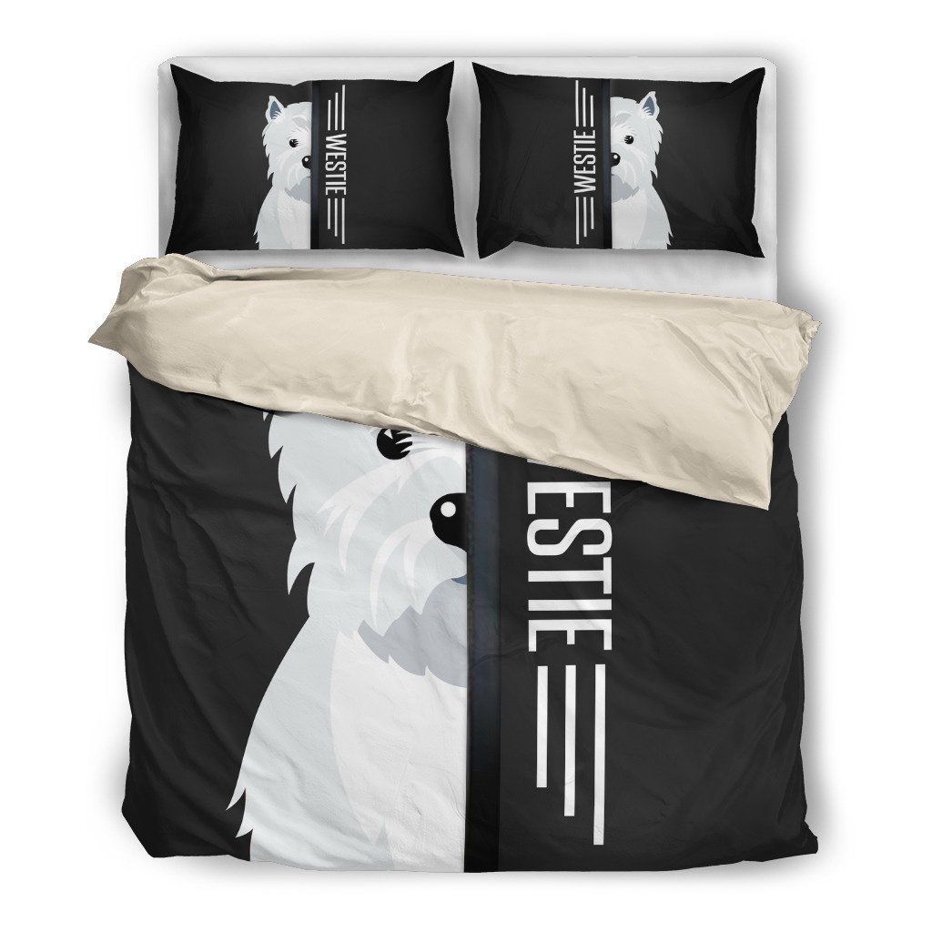 Westie Half Face Bedding Set