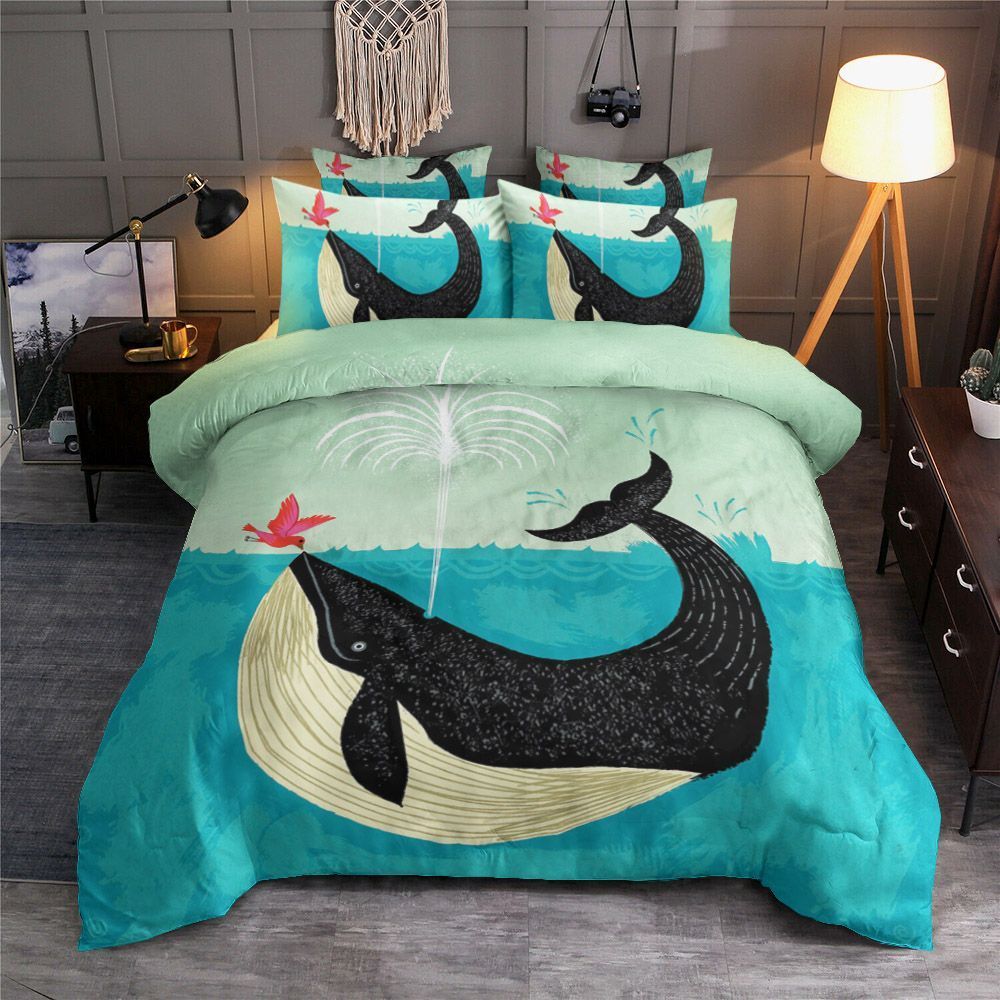 Whale Bird Bedding Set
