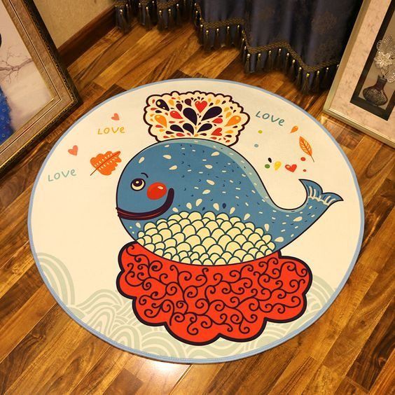 Whale Round Carpet