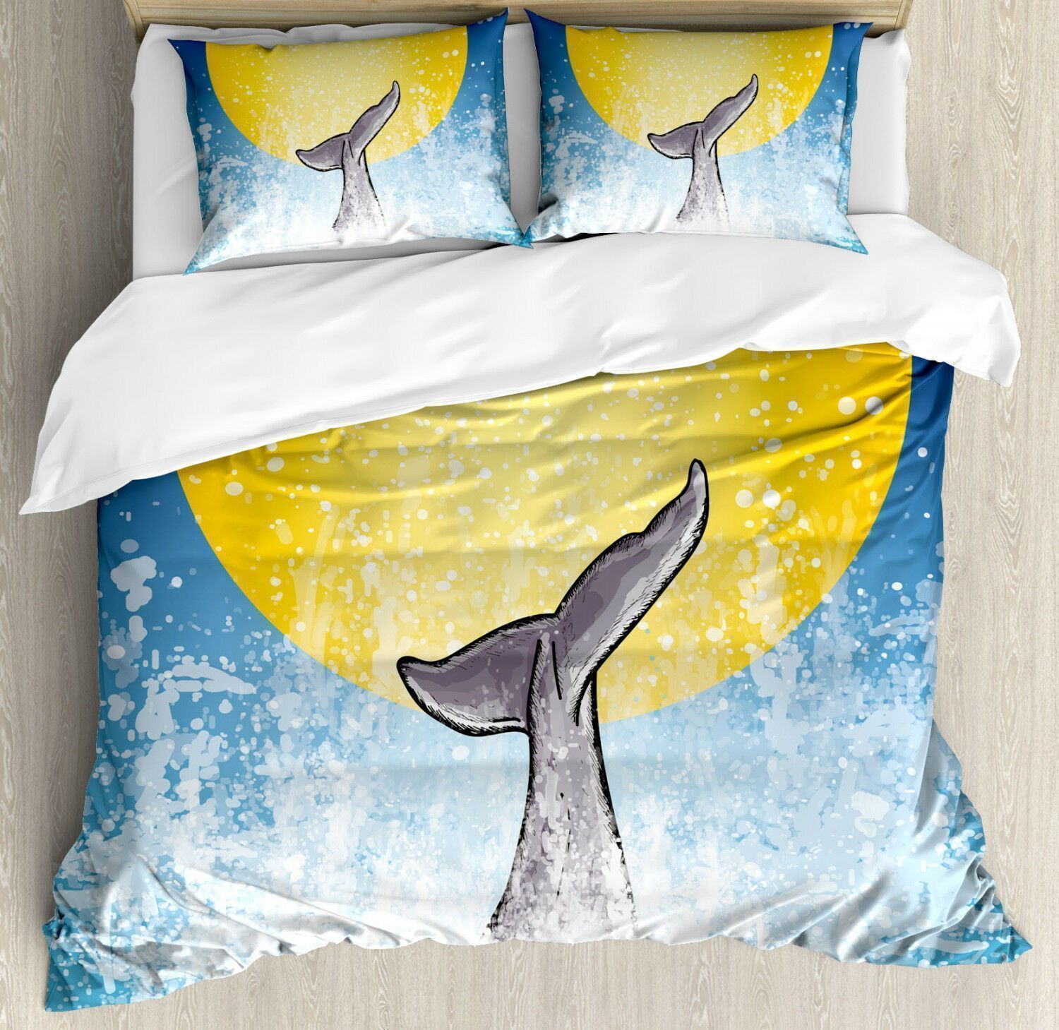 Whale Diving In Sea Bedding Set
