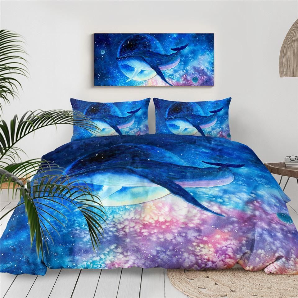Whale In Outer Space Bedding Set
