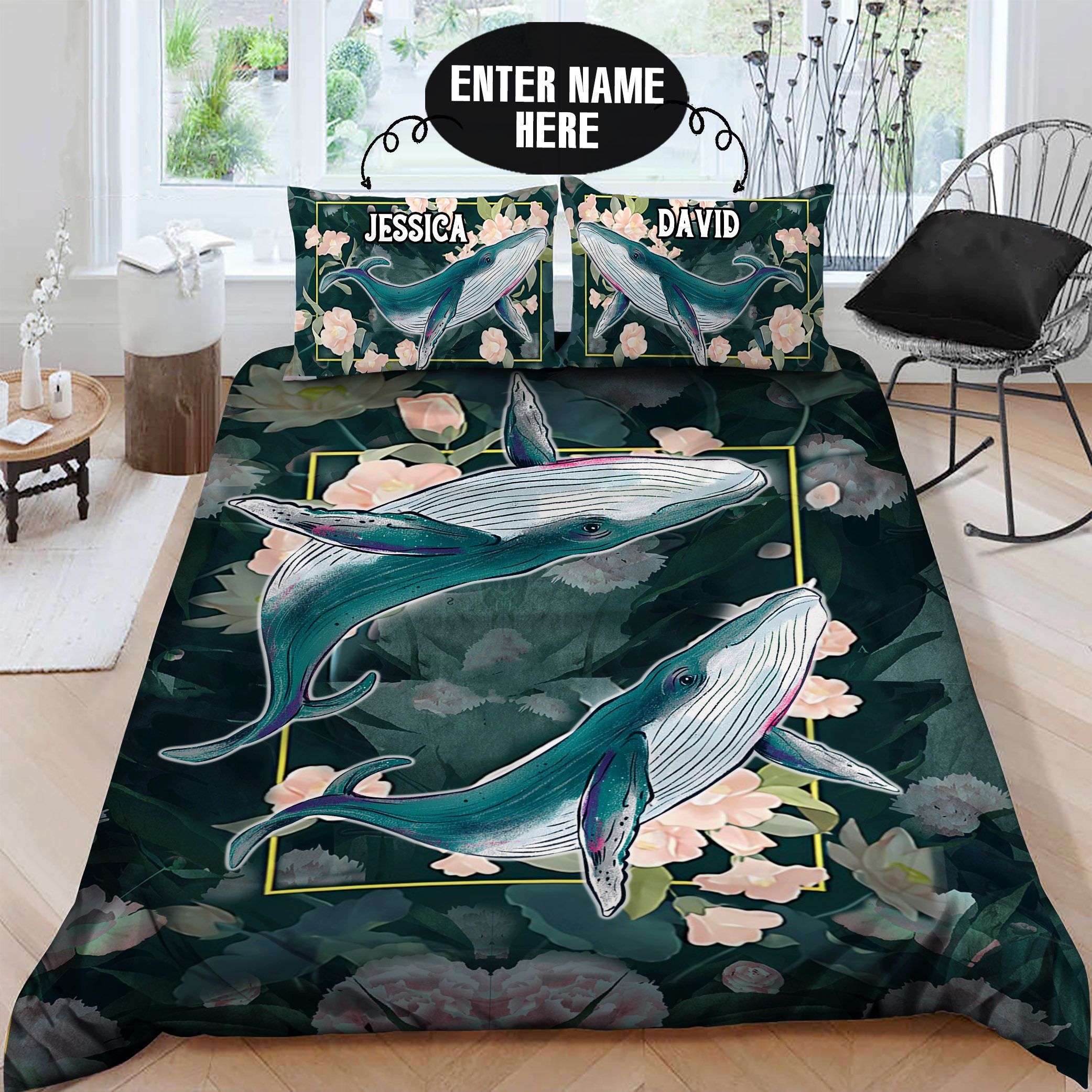 Whale Personalized Bedding Set