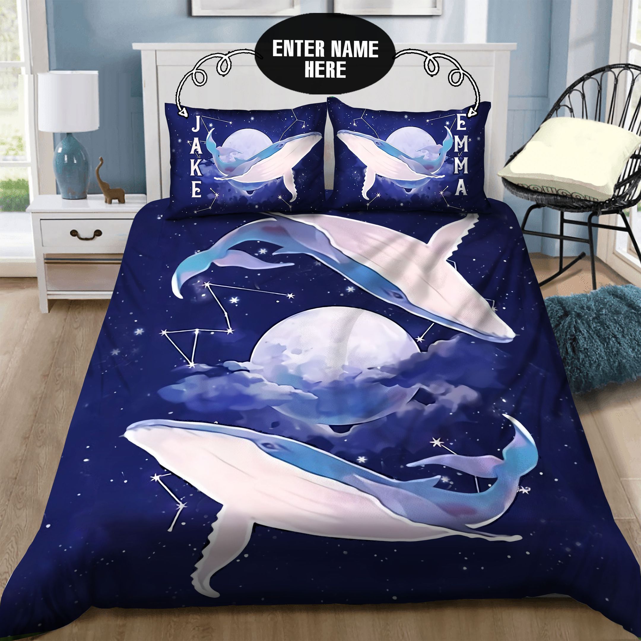 Whale Personalized Bedding Set