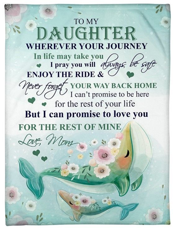 Whale To My Daughter Love You For The Rest Of Mine Sherpa Fleece Blanket