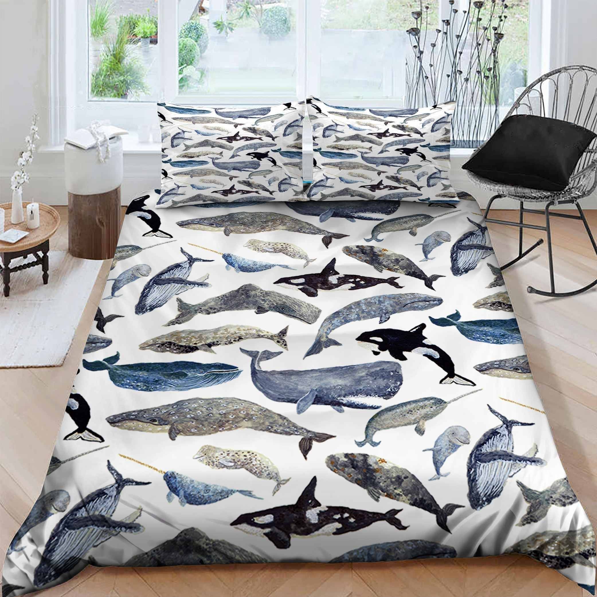 Whale Types Bedding Set