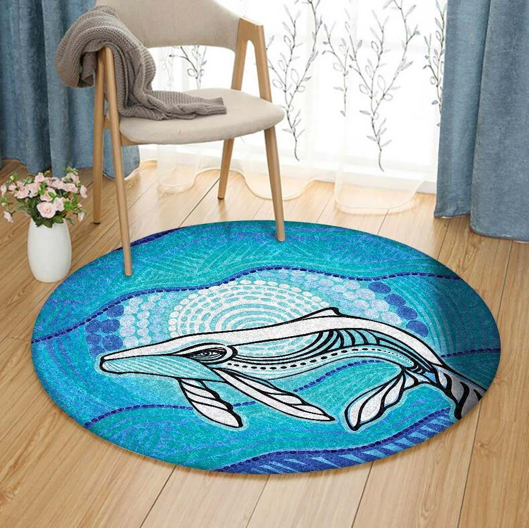 Whales Round Carpet