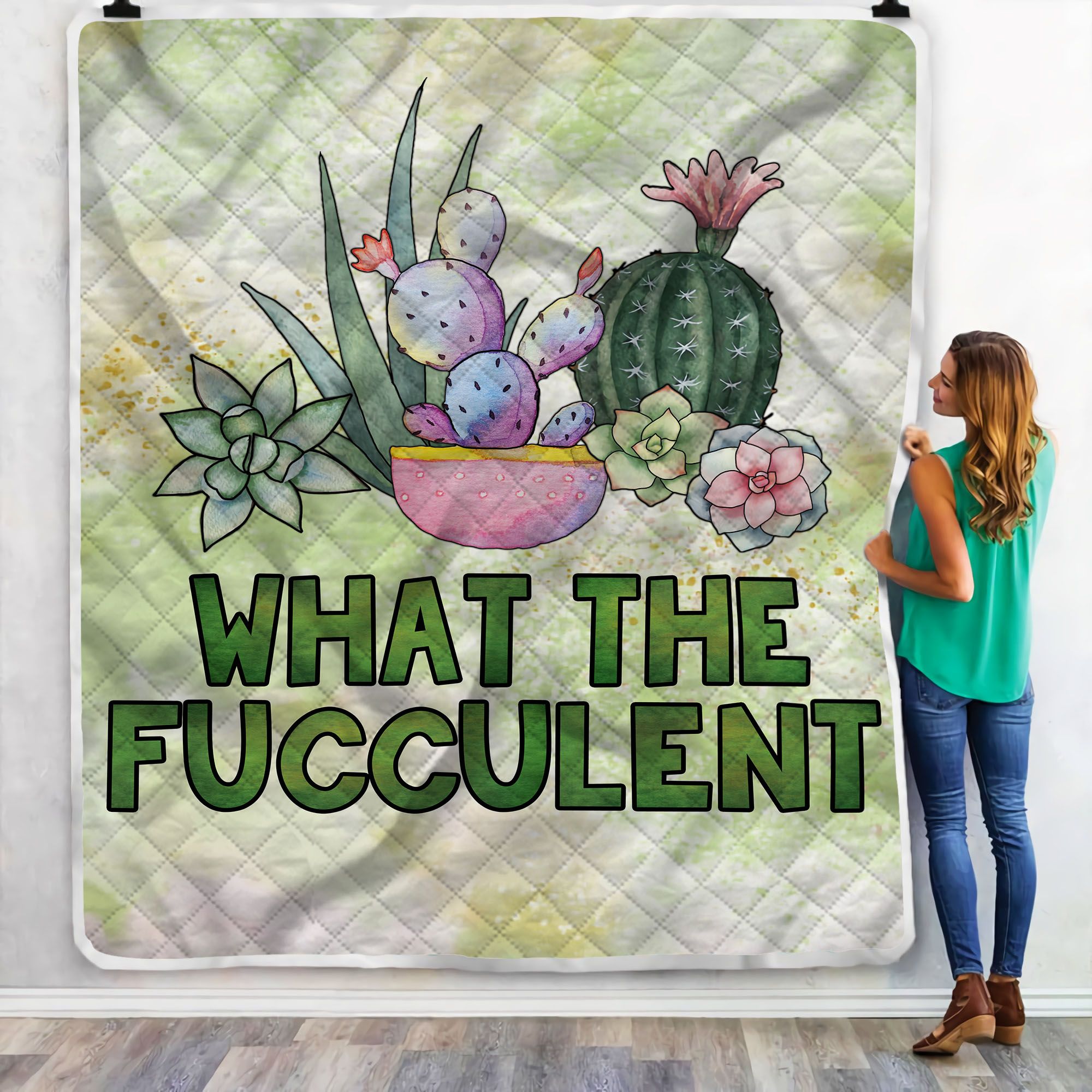 What The Fucculent Fleece Blanket