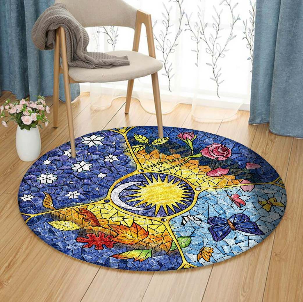 Wheel Of The Year Round Carpet