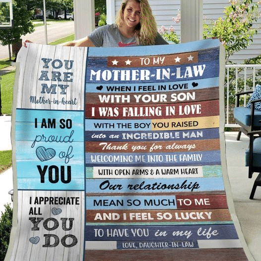 When I Feel In Love With Your Son To Mother In Law Fleece Blanket