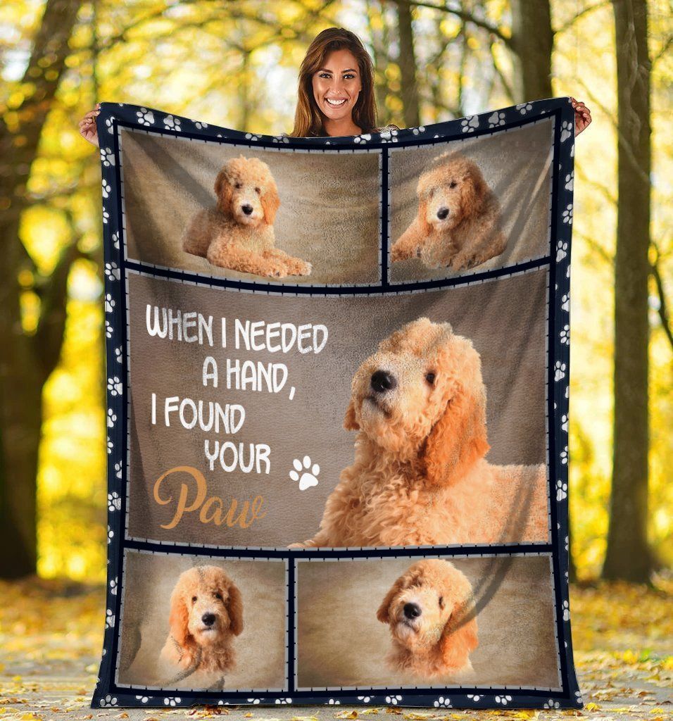 When I Needed A Hand Goldendoodle Doodle Dog Fleece Blanket