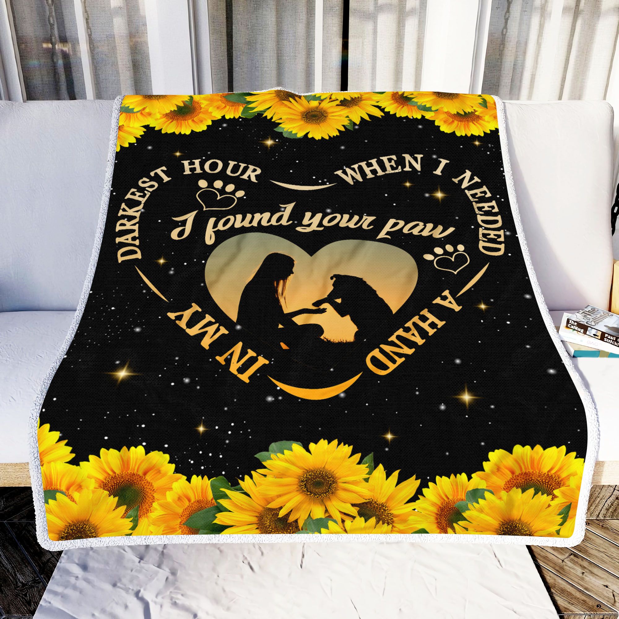 When I Needed A Hand I Found Your Paw Fleece Blanket