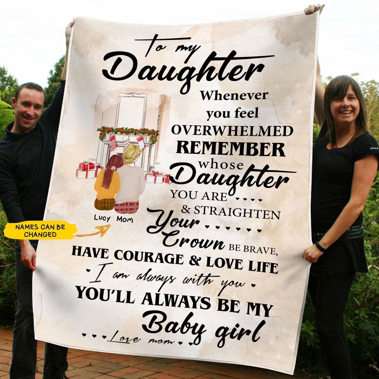Whenever You Feel Overwhelmed Fleece Blanket Gift For Daughter