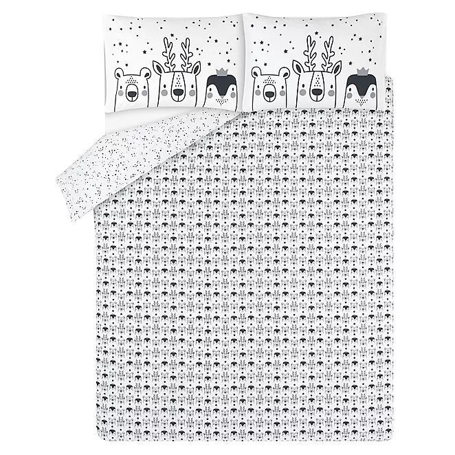White Animals Bedding Set