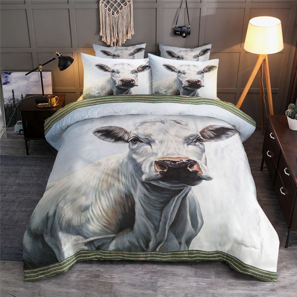 White Cow Bedding Set