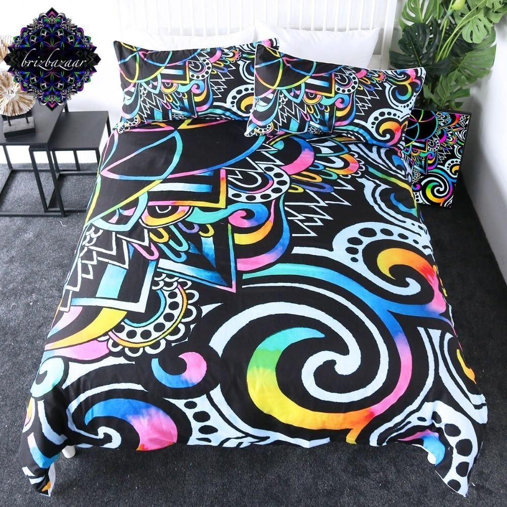 White Doodle Bedding Set